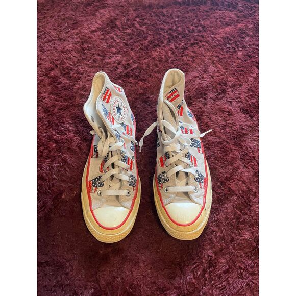 Converse Red and White Chuck Taylor Sneakers - Picture 1 of 11